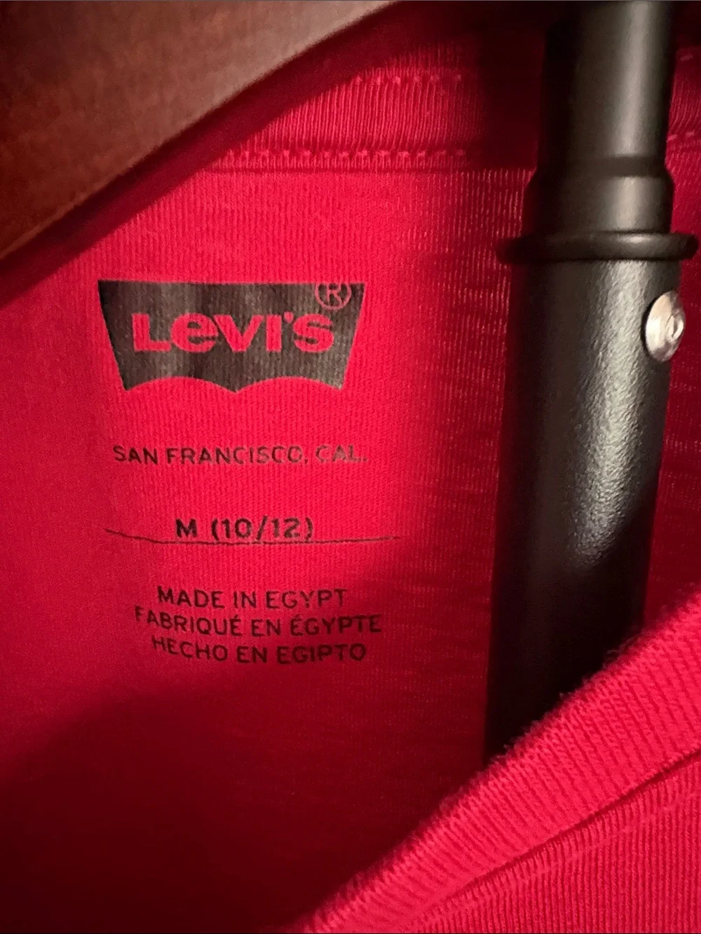Levi's Red Tee with Blue, M (10/12)